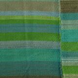 7x9 Shades Of Green Vintage Kilim Rug, 213x281Cm