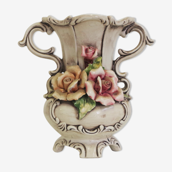 Cruche florale Capodimonte 1940