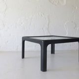 Italian glass top coffee table, 1970s