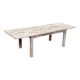 Large extendable Scandinavian dining table made of stripped solid acacia 160-26