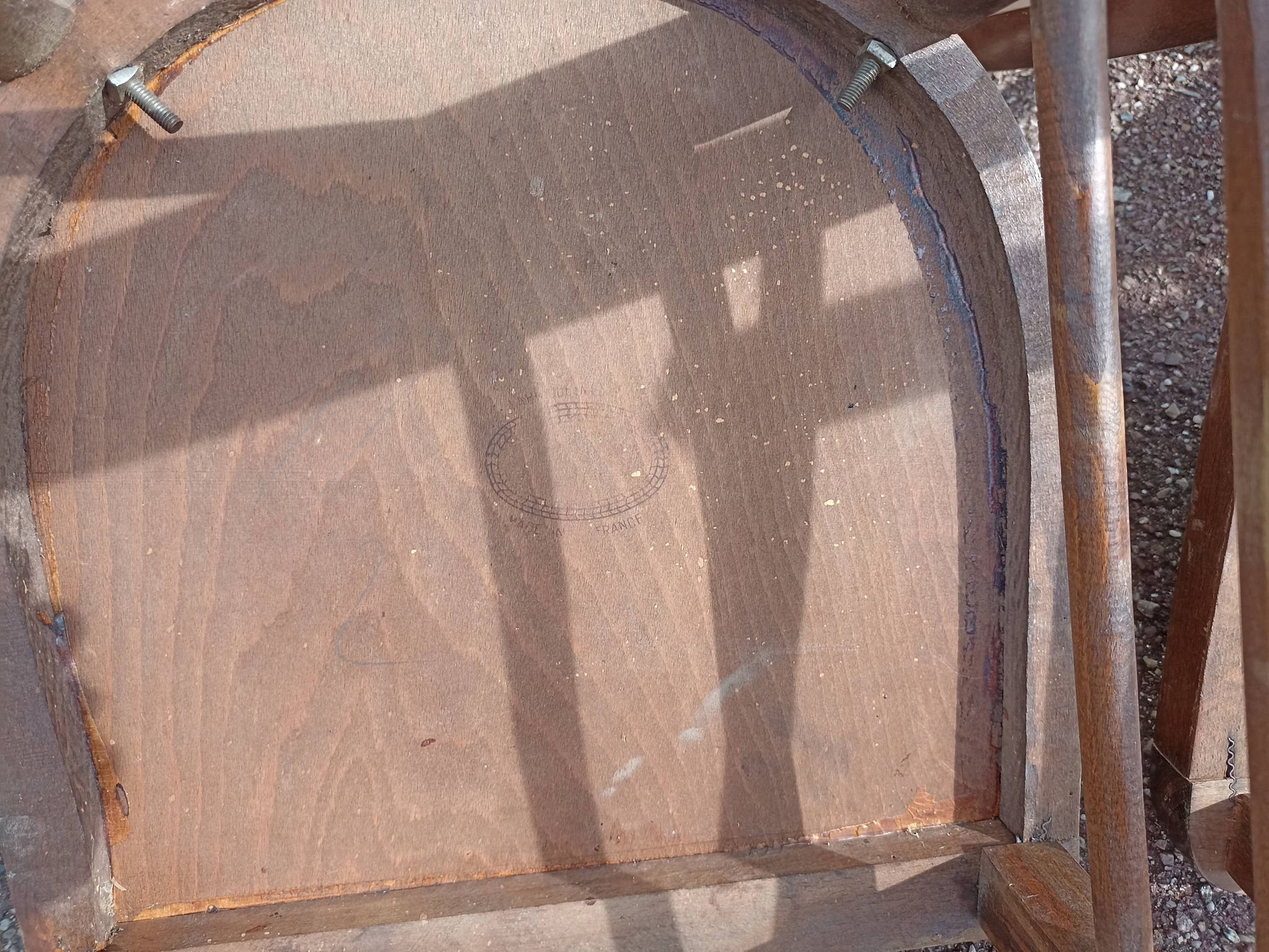 Set of 16 mismatched wooden bistro chairs - vintage - luterma