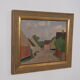 Modernist landscape painting by Hjalmar Lundström 1950's