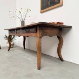 19th century walnut drapery table 2m1