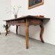 19th century walnut drapery table 2m1