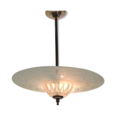 Glass pendant lamp 1930 /art deco/vintage/chandelier palette