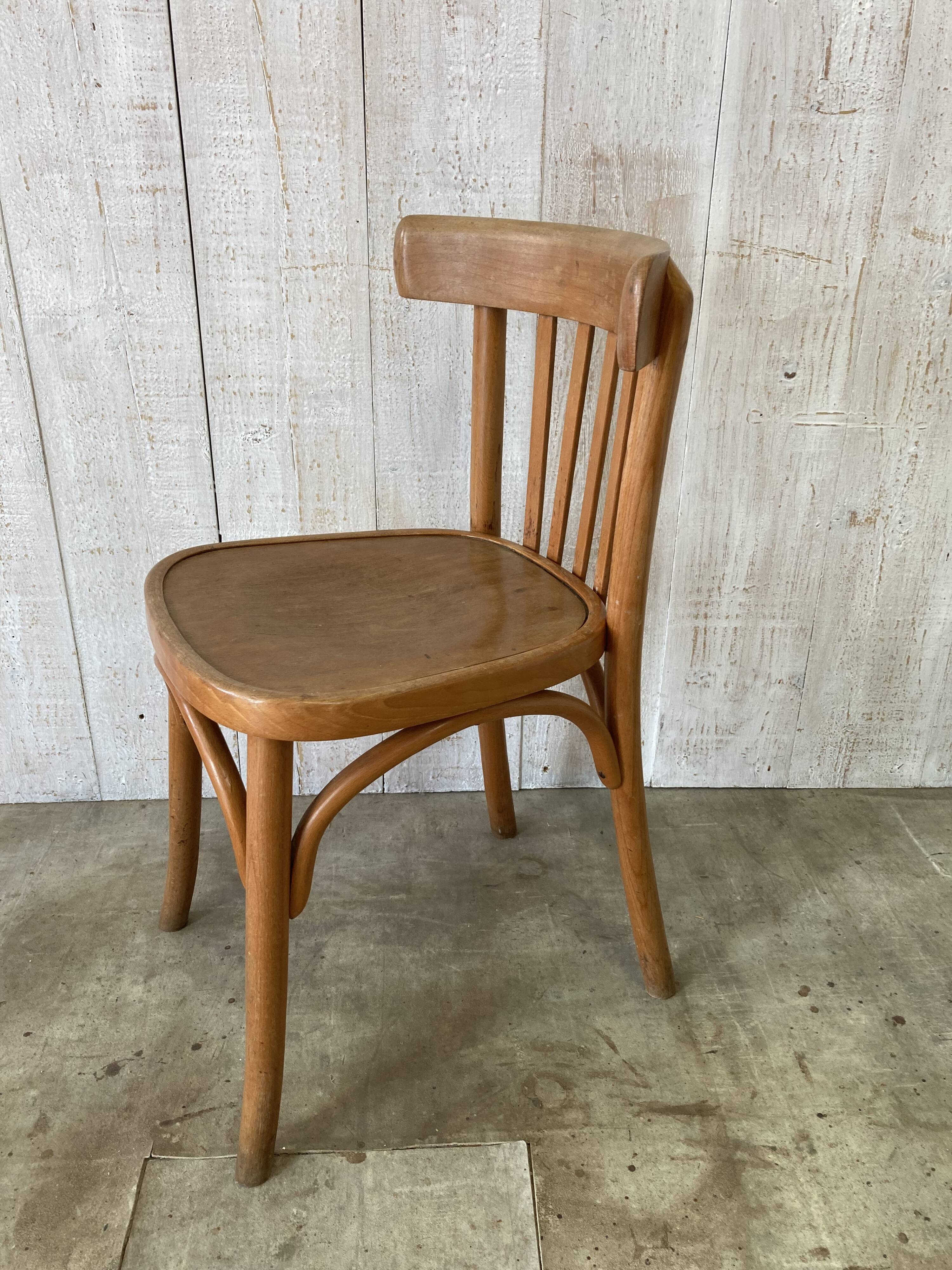 Set of 4 mismatched bistro chairs