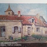 Edouard Leverd (1881-1950) oil on cardboard - 35 x 27 cm - farm in Villemardy