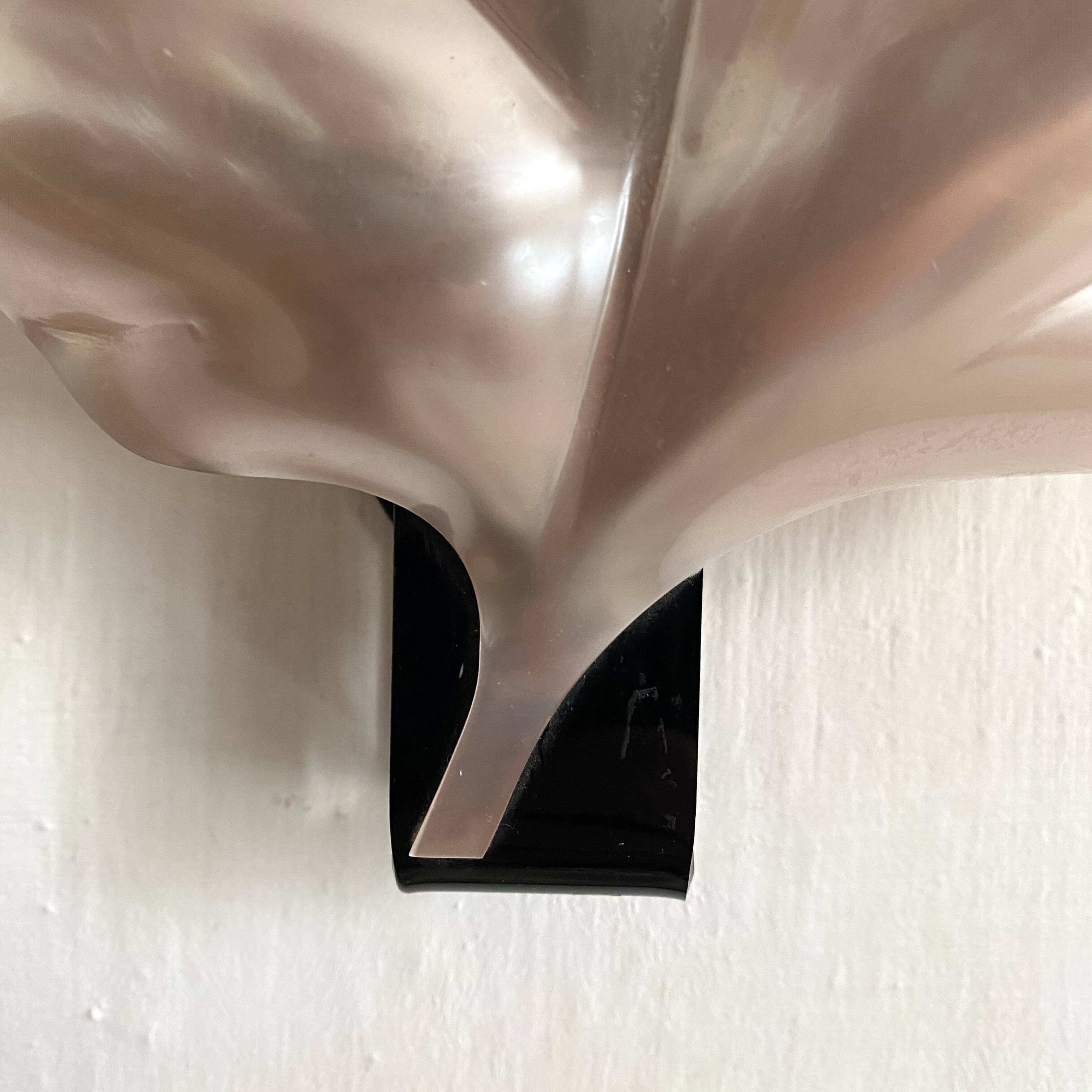 Pearly wall light by Laurent Rougier, 1970