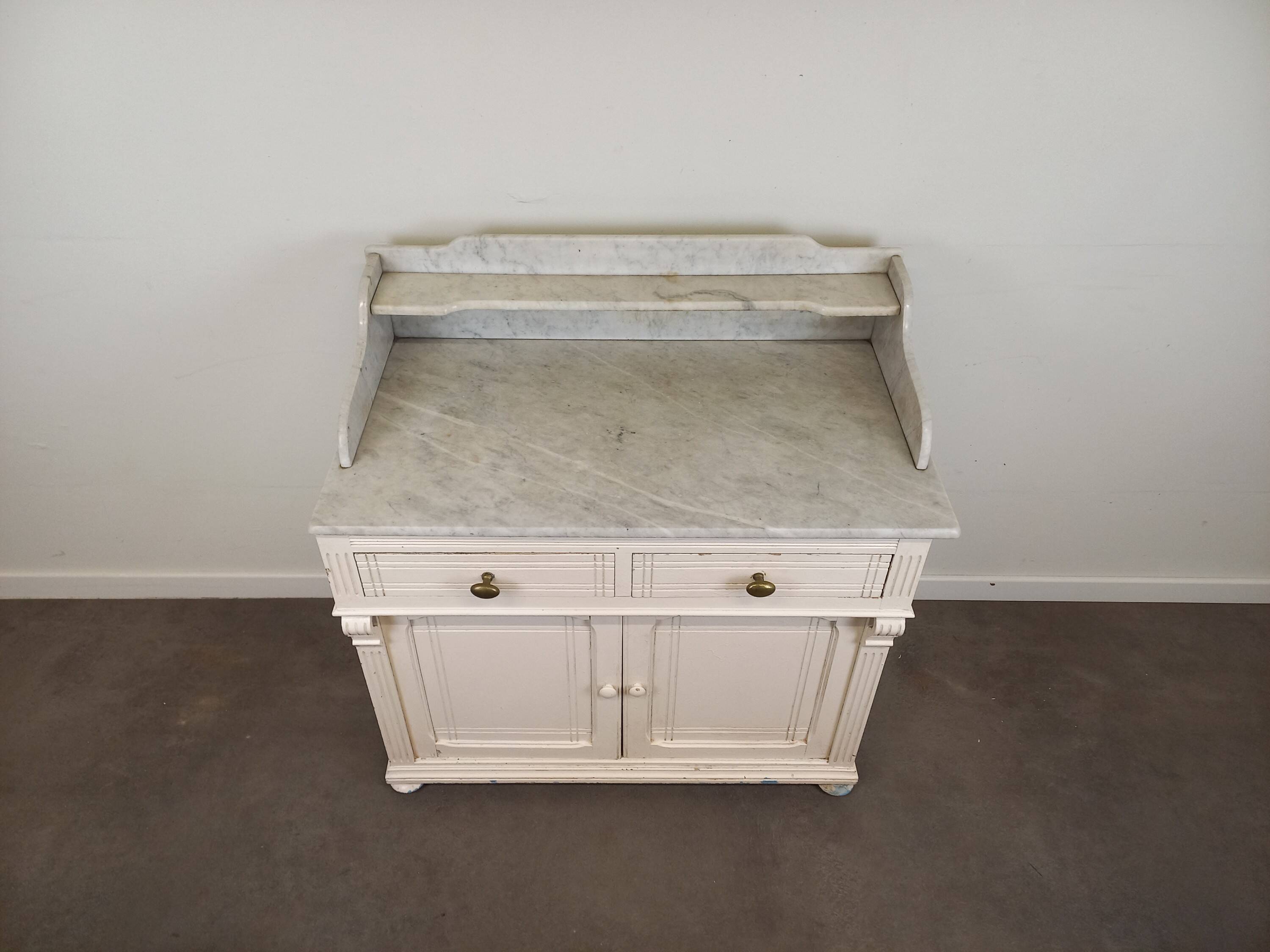 Marble top bathroom cabinet