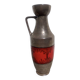 West Germany vase in gray and red glazed ceramic