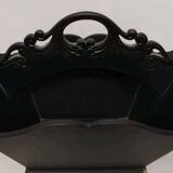 Antique Vintage Carved Wooden Magazine Rack