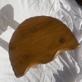 Tabouret Tripode Brutaliste  — Bois Massif — Travail Artisanal (ca. 50-70)