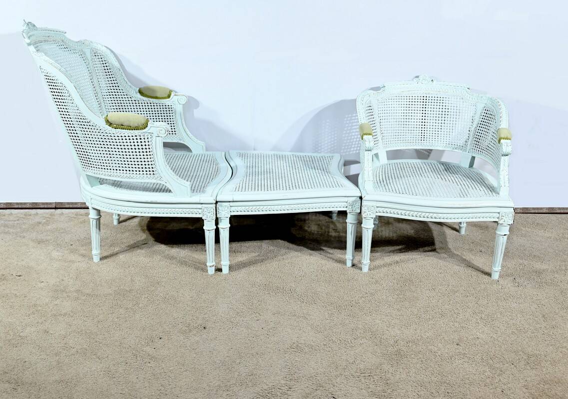 Broken Beech Duchess with Rechampi, Louis XVI style – 2nd part of the 19th century