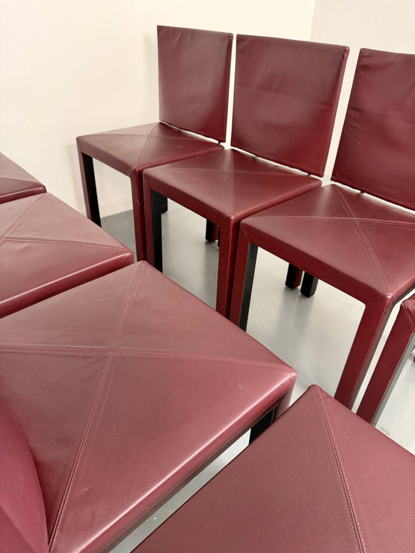 Set of 8 Arcadia chairs designed by Paolo Piva for B&B Italia from the 1980s.