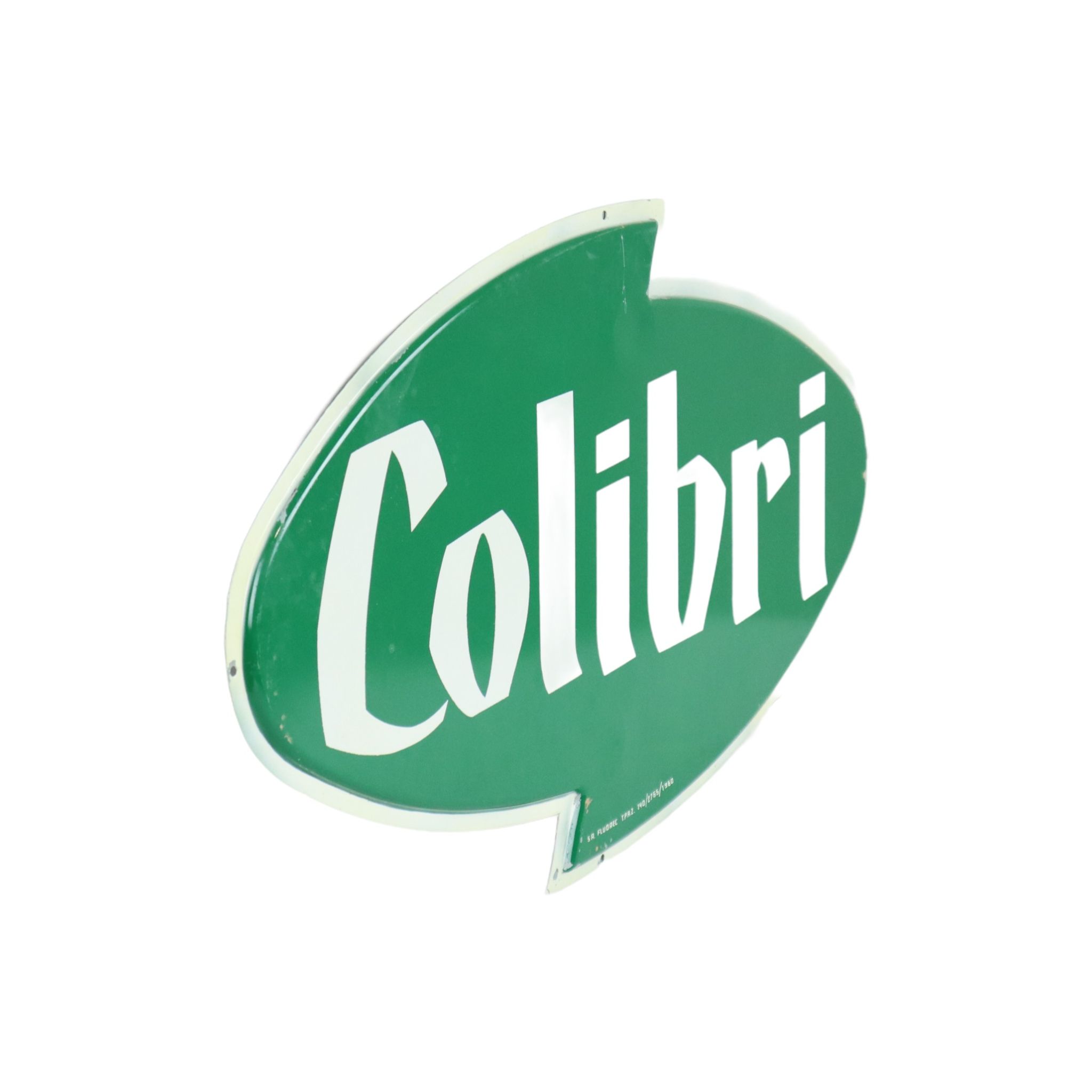 Vintage green advertising sign colibri soft drink advertising sa fluorec 1960