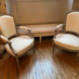 Paire de fauteuils style Louis XVI