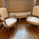 Paire de fauteuils style Louis XVI