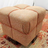 Pouf art déco de jindřich halabala, années 1950, tchécoslovaquie