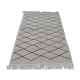 Tapis blanc et noir berbère fait main  192x118cm