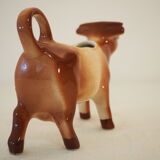 Milk jar in the shape of a vintage ceramic cow