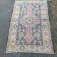 Turkish Shirvan Persian rug in knotted blue wool, 100x160cm.