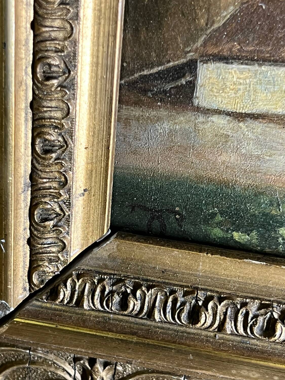 Huile sur bois XIX ème