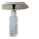 Rare Midcentury Modern crystal bubble table lamp by Orrefors Carl Fagerlund.