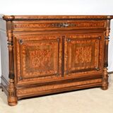 Buffet, commode en loupe d’amboine et palissandre, style Louis XVI – 2ème partie du XIXème