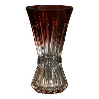 Val saint lambert vase, 20th century