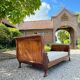 Bench, Rest Bed In Mahogany With Swan Neck Empire Style XIX Eme Century