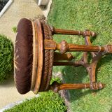 Piano stool in walnut style Louis XVI