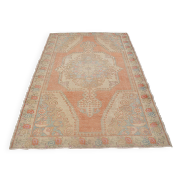 Tapis anatolien orange et beige sku 2434