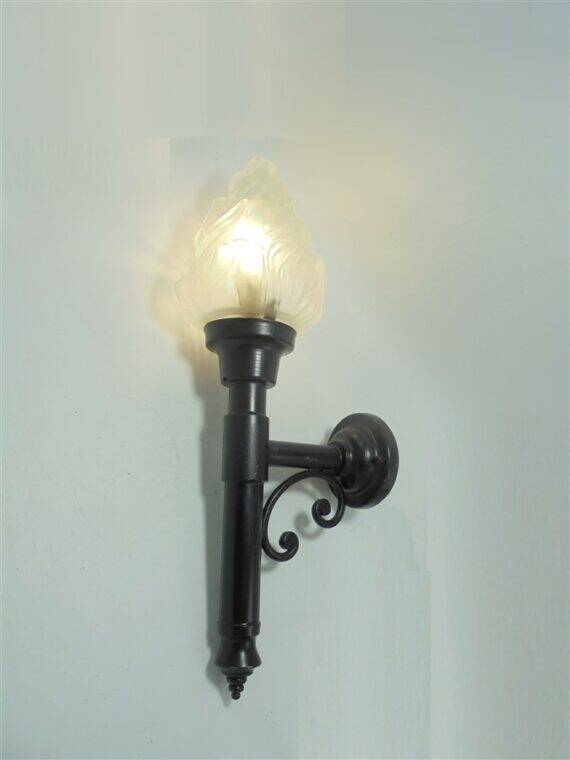 Wall lamp globe flame