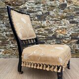 Chaise ancienne , chauffeuse fin XIXe