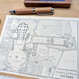 Le Vatican, plan Vintage imprimé en 1894