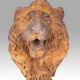 Cast iron lion's head, wall fountain