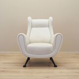 Fauteuil blanc, design italien, années 80, production : Italie