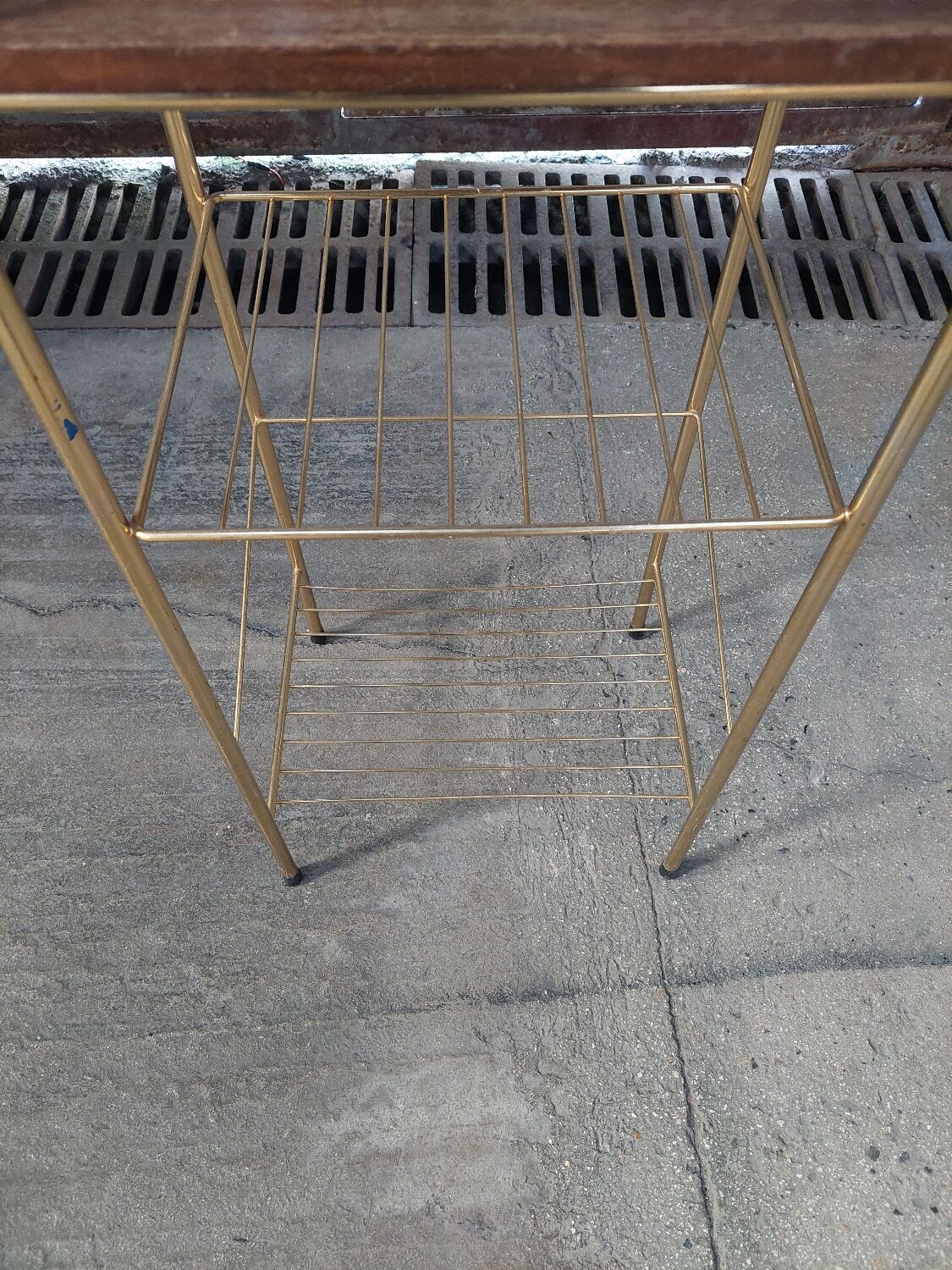 Gilded metal side table