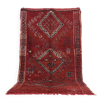 Tapis marocain vintage en laine berbère fait main