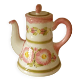 Cafetiere en faience Henriot Quimper rose