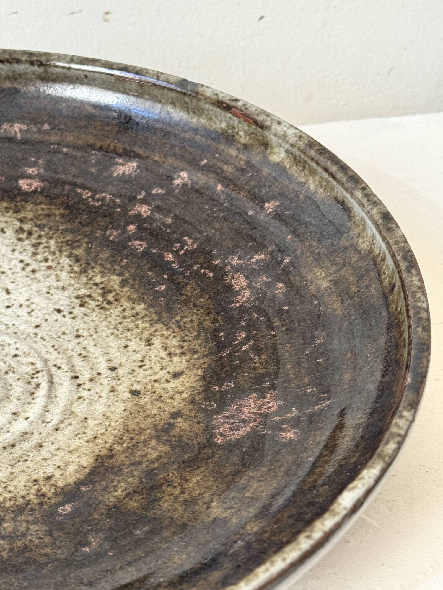 Large stoneware salad bowl from Loir by Chantal & Thierry Robert 1970