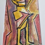 Expressionist portrait by Bernard Leijs, 1990