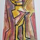 Portrait expressionniste signée Bernard Leijs, 1990