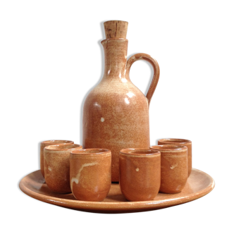 Service à liqueur en grès des années 70