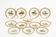 Porcelain plates and fish decoration sauce boat from Limoges, 1980s, set of 13.