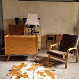 Tapis peau de vache vintage 1970