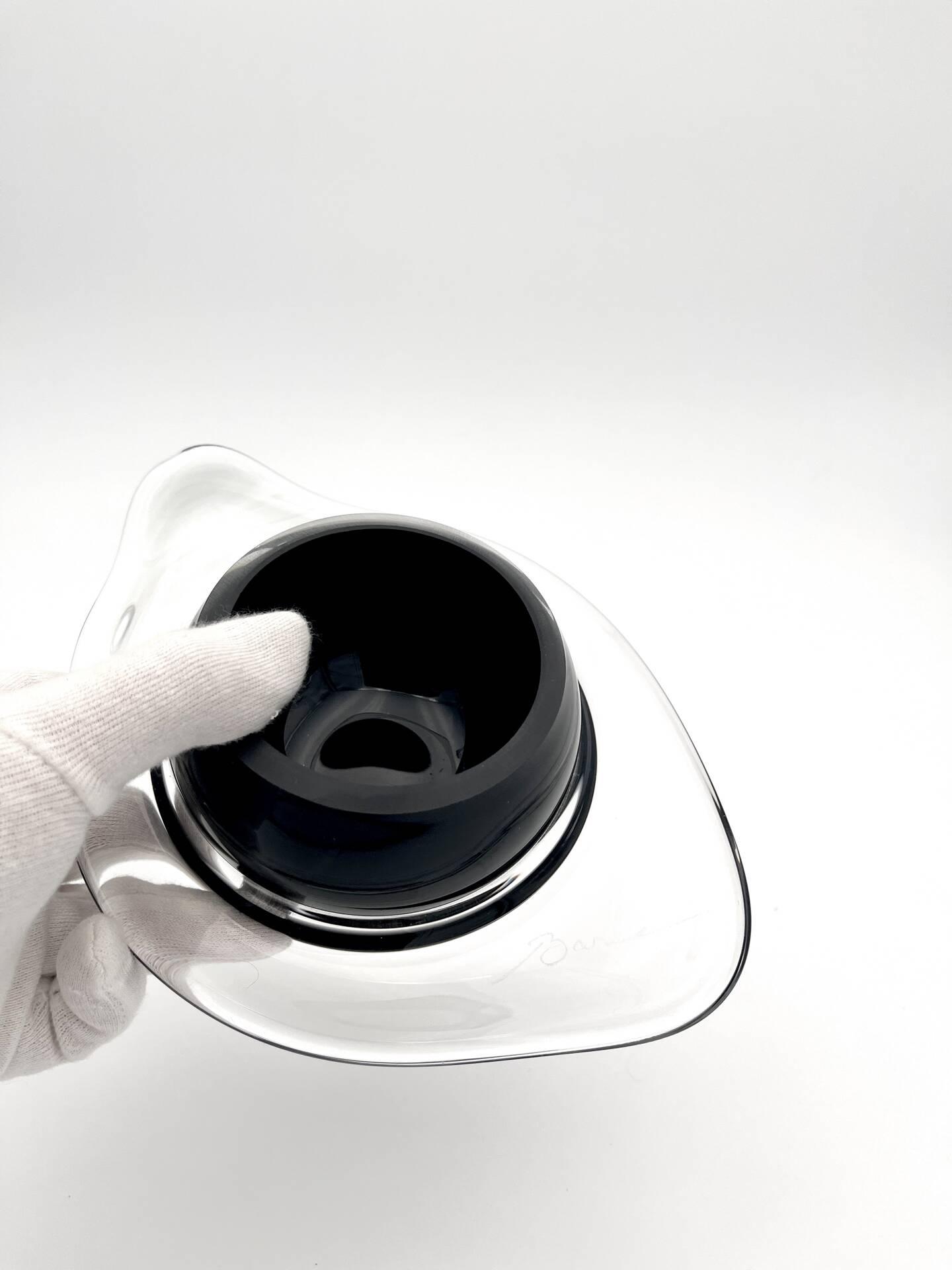 Coupe Vide-Poche Design Verre d'Art Soufflé Signé Ioan Barna