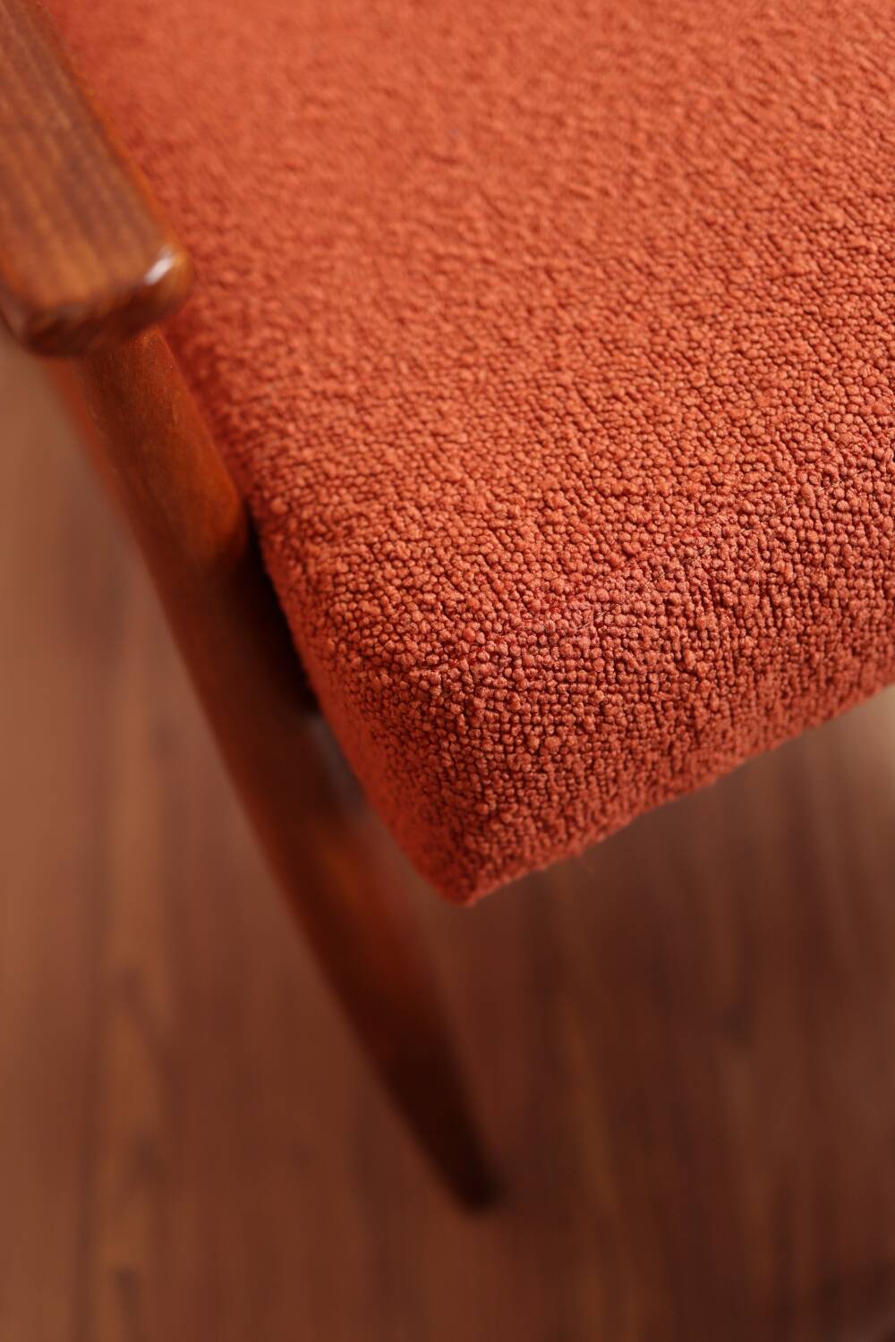 Fauteuil lounge et repose-pieds Vintage Terracota Boucle