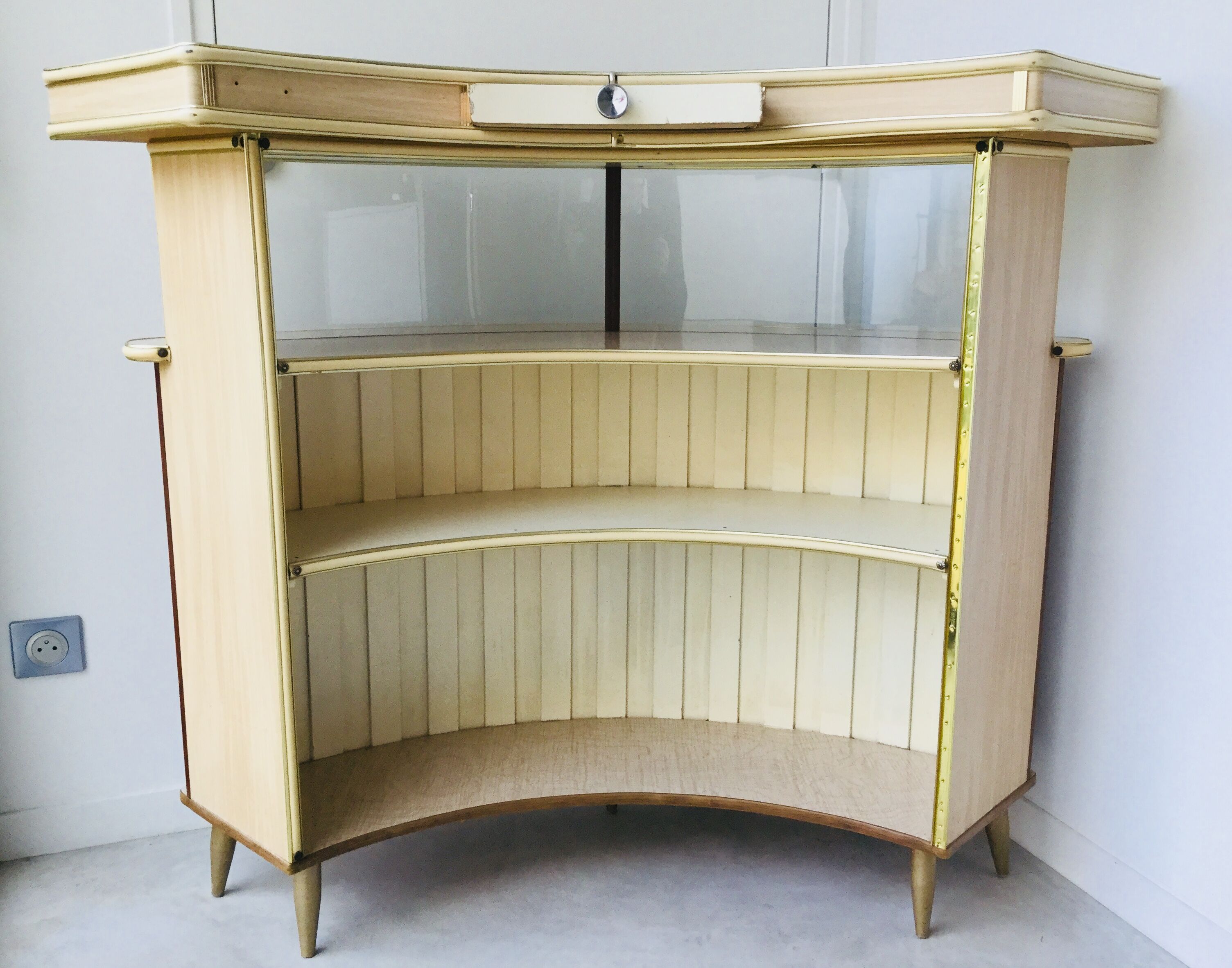 Vintage cocktail bar - formica and teak - 1970