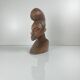 Hand-carved female bust in black wood, Baoulé style, 1960/90